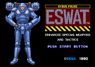 Cyber Police ESWAT (Japan) Title Screen